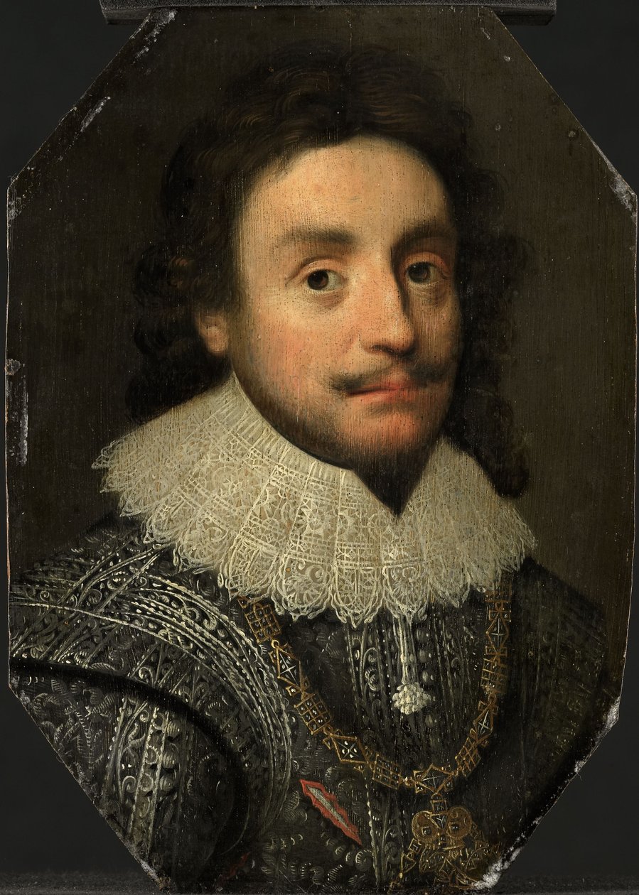 Portrait of Frederick V (1596-1632), c.1621 (oil on panel)   1172364   ja       japanese Successfully Translated  Original: The age of bronze, 1619-1669. Artists: Ovid, Pietro da Cortona. Translat: 
