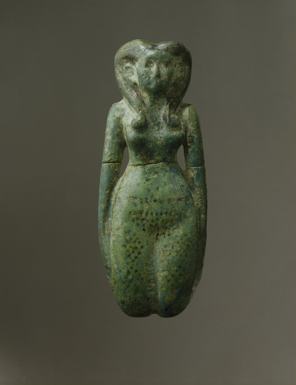 豊饒の置物、1938-1700 BC（ファイエンス） 作： 中王国エジプト人