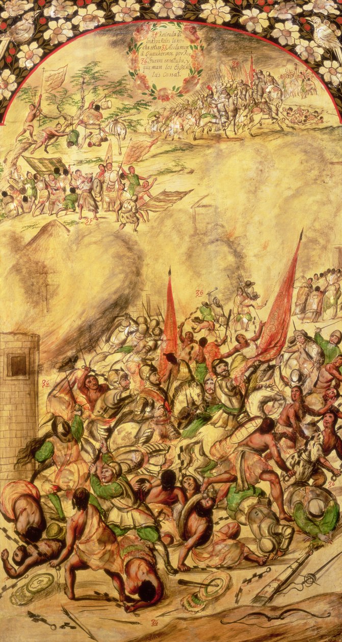 メキシコの征服：1520年7月1日、1698年のスペイン人の撤退 作： ミゲルとフアン・ゴンザレス