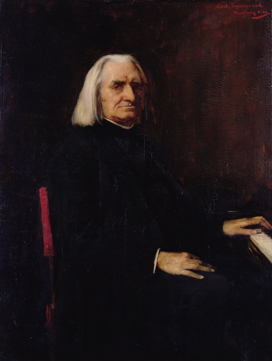 フランツ・リストの肖像（1811-86）1886 作： ミハイ・ムンカシー