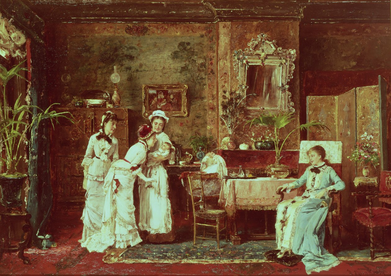 1879年の新しい母の訪問 作： ミハイ・ムンカシー