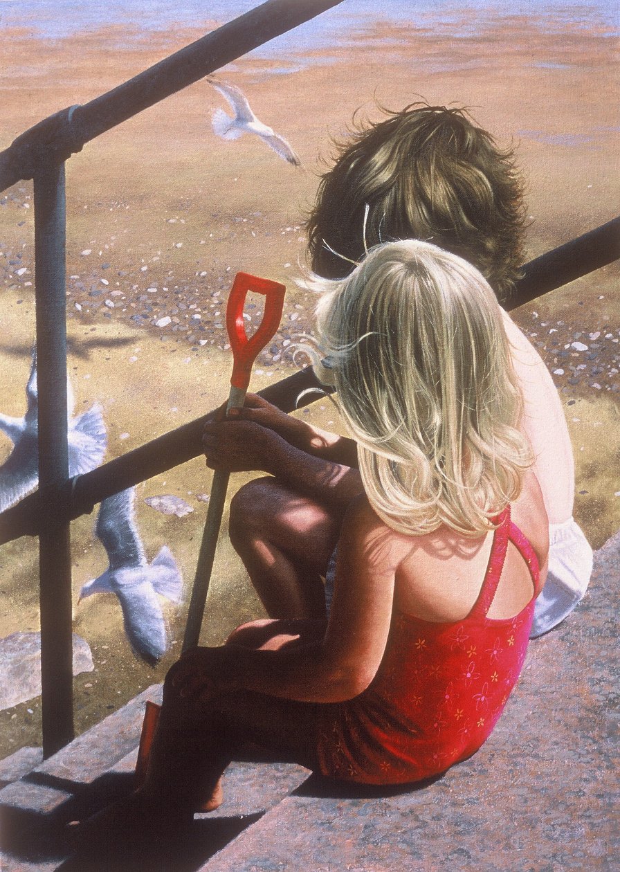 プロムナードの階段で 作： 