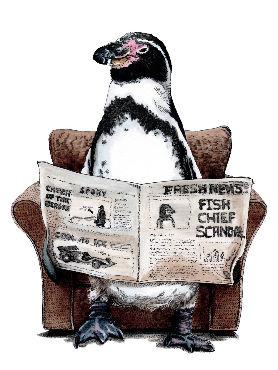 2020年白地に引退したペンギン 作： マイク・デイビス