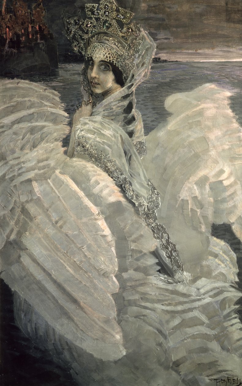白鳥の王女、1900 作： ミハイル・アレクサンドロヴィチ・ヴルーベリ