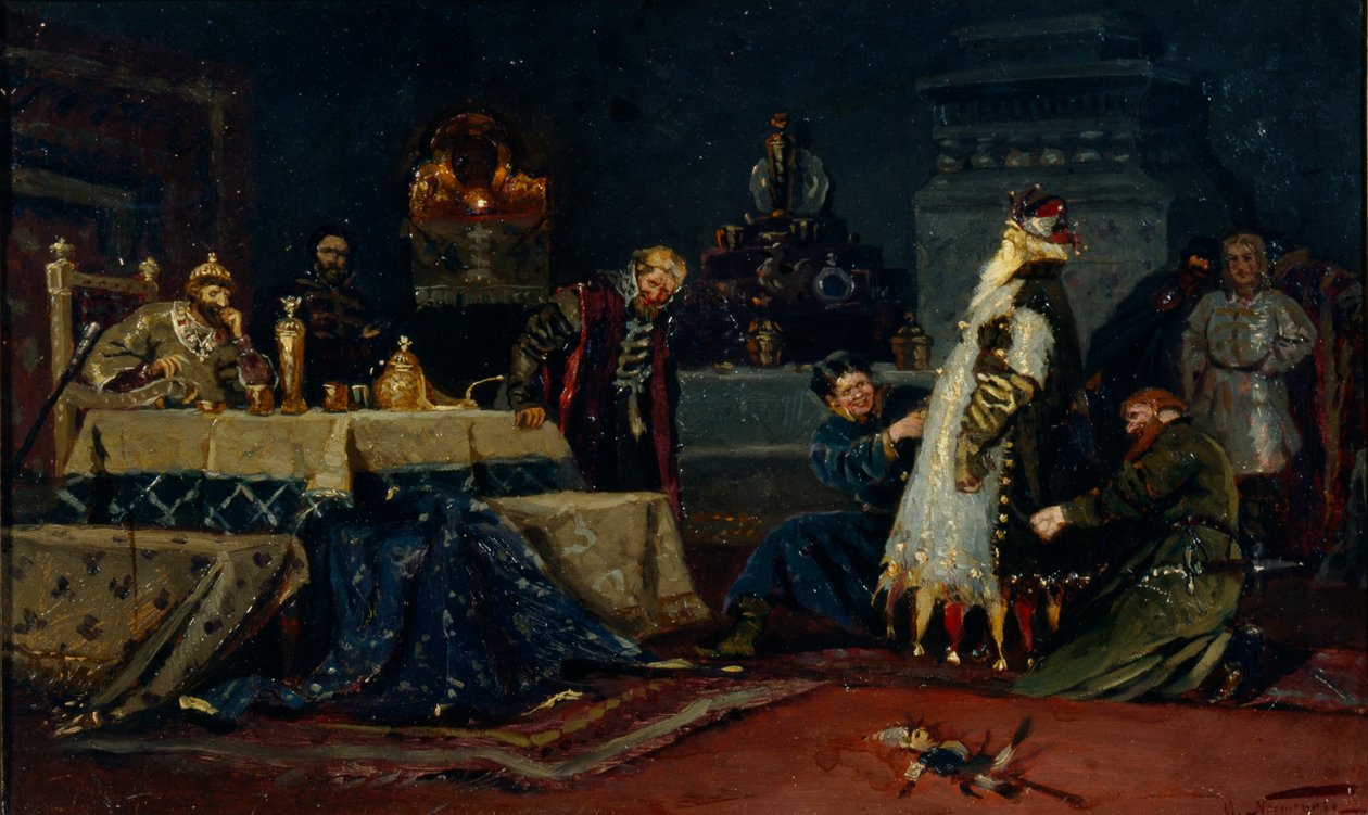 フールコート。 1885年のイワンザテリブルの前のボヤルドルジナアンドレエヴィッチモロゾフ 作： ミハイル・ヴァシリエヴィチ・ネステロフ