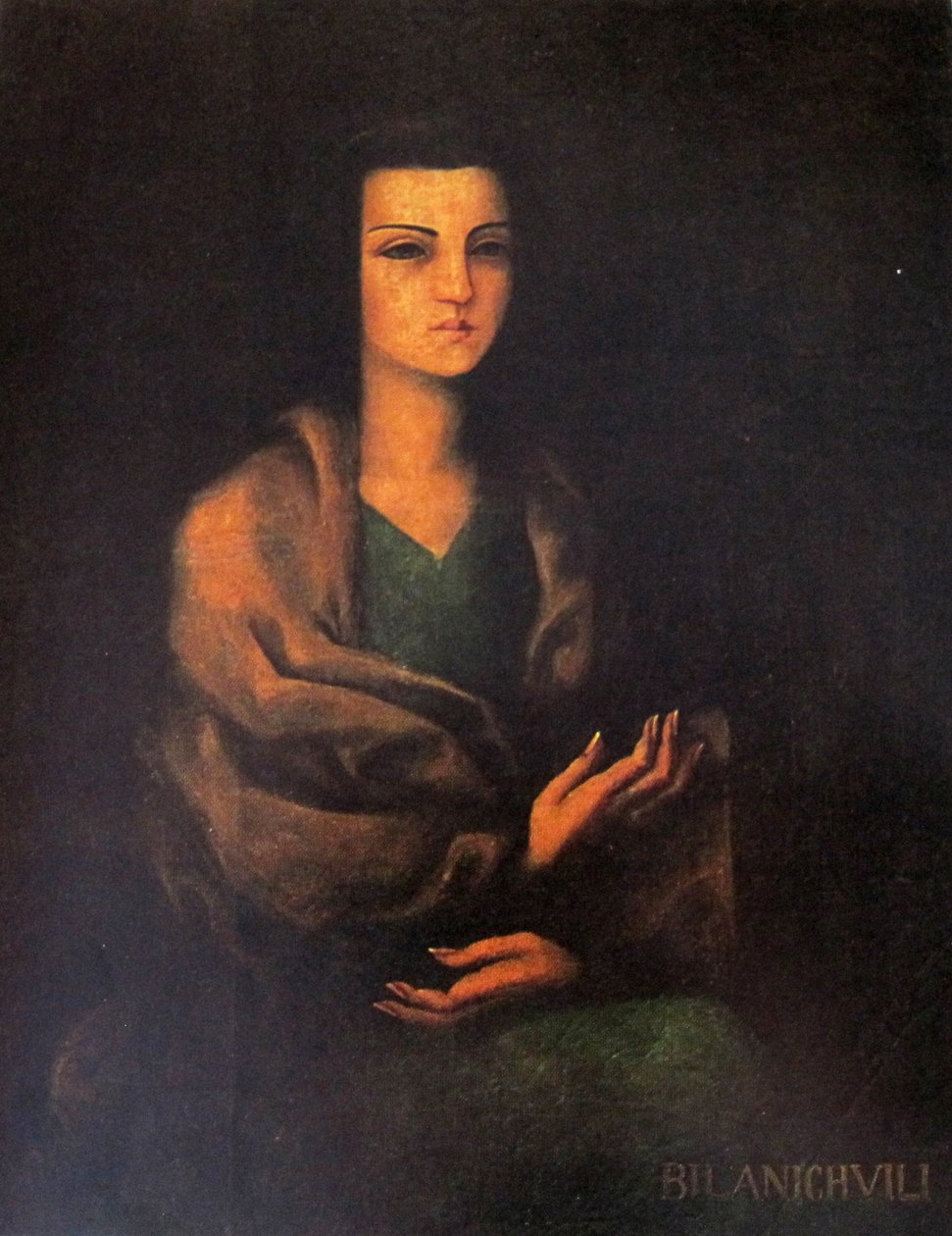 グルジアの女性の肖像 作： ミハイル・ビラニシュビリ