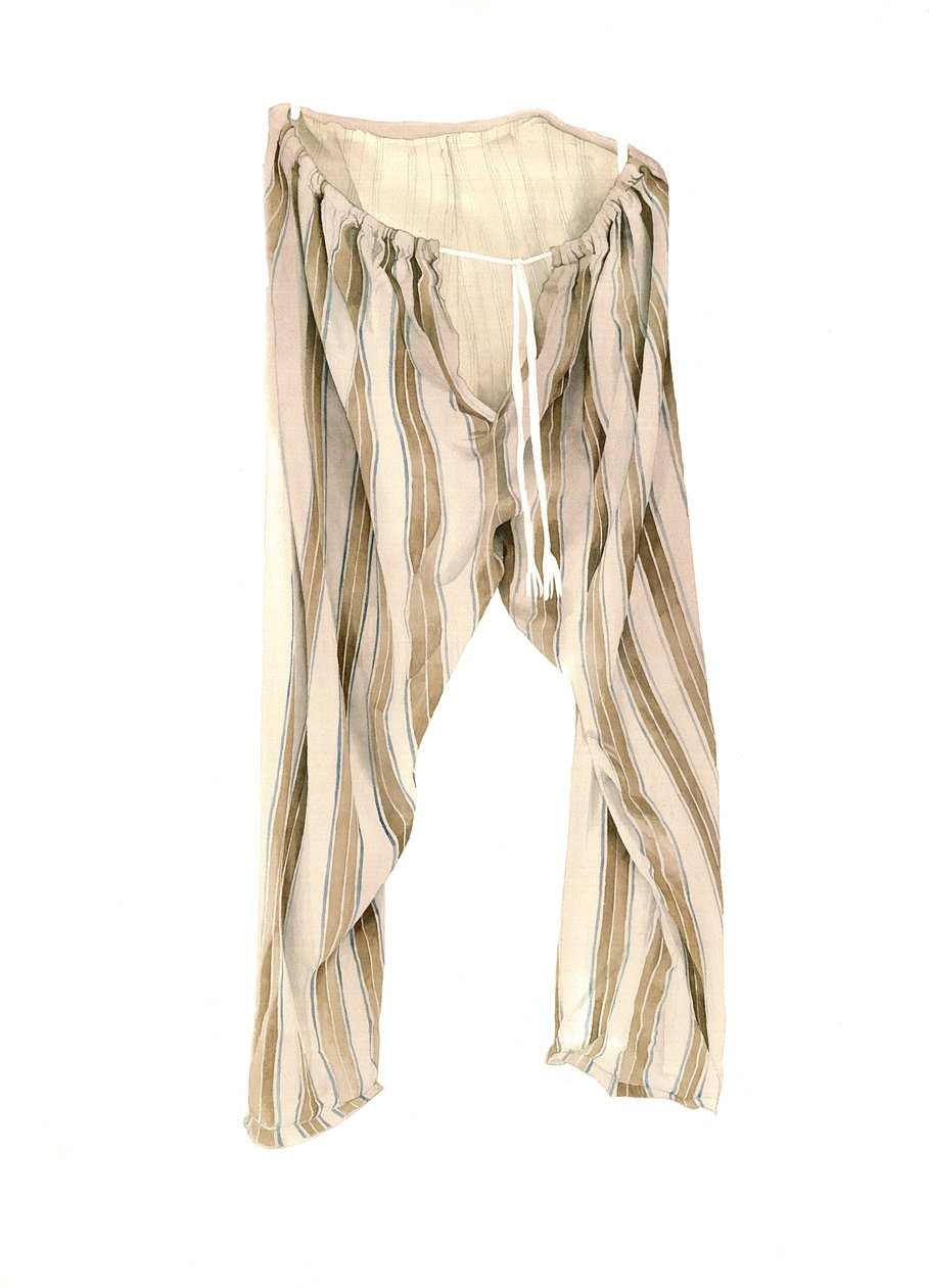 Neds Stripy Pajama Bottoms、2003（紙にトイレ） 作： マイルズコンテンポラリーアーティストシスルスウェイト