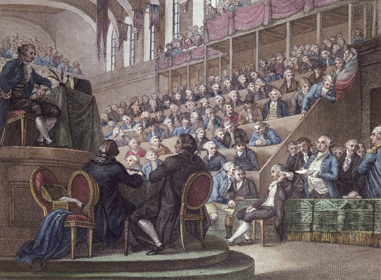 1792年12月26日、大会前のルイ16世の裁判（1754-93） 作： ミラー