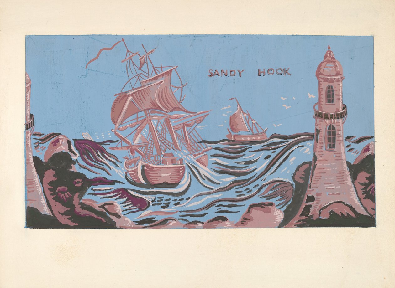 バンドボックス、1938年頃（水彩画） 作： ミナローリー