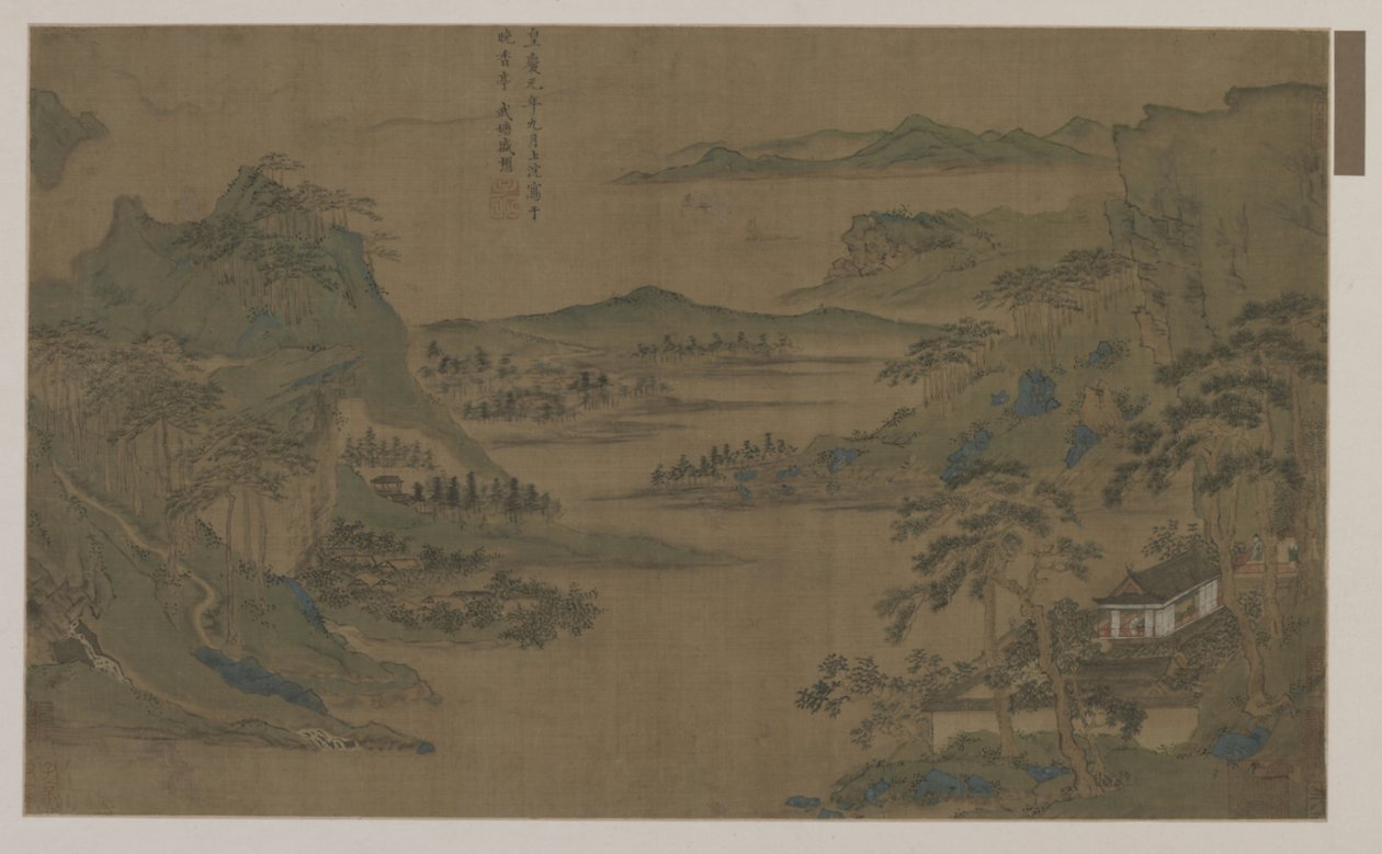 山と水の広い眺め 作： 明代中国学校