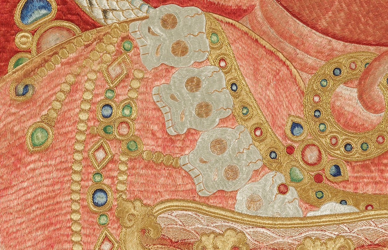皇室刺繍シルクタンカの詳細 作： 明代中国学校