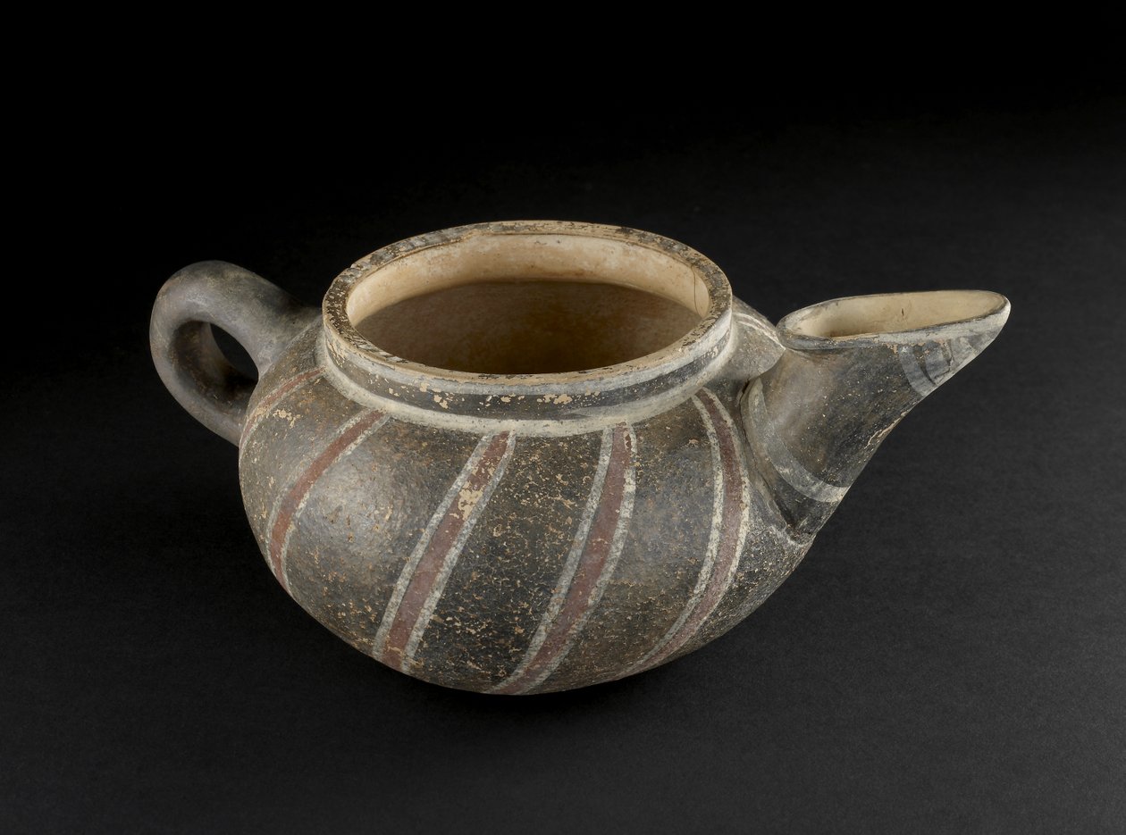 噴出した花瓶、クノッソス、クレタ、紀元前1500年頃（塗られた陶器） 作： ミノアン
