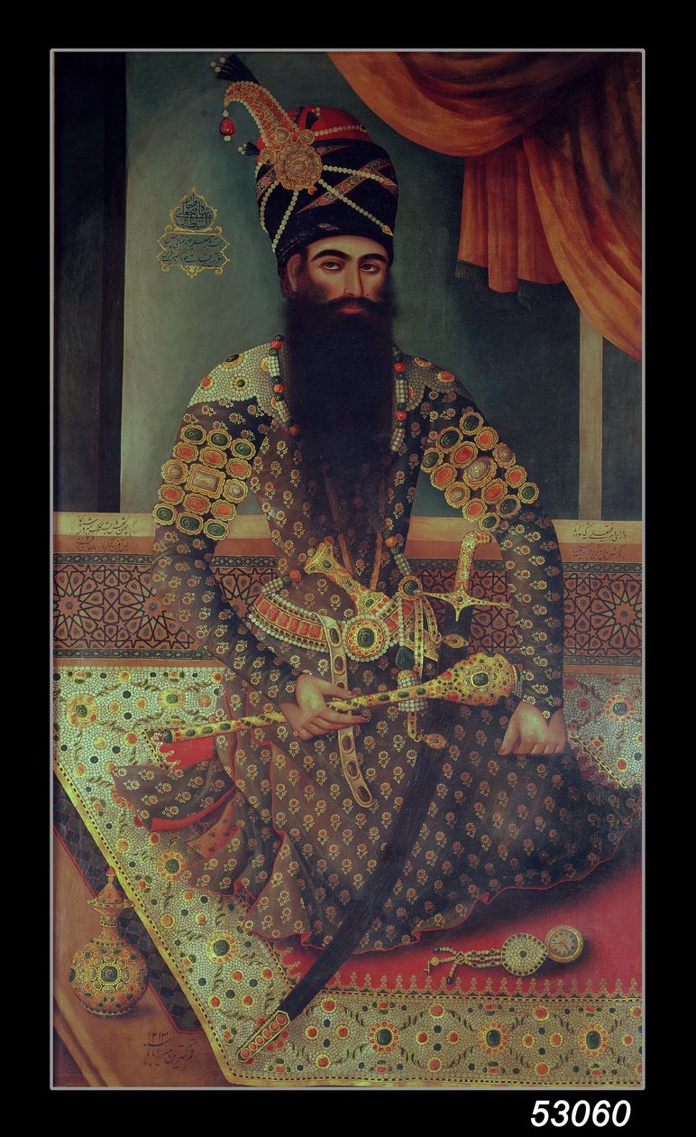 ファシアリシャー（1771-1834）、ペルシャの王 作： ミルザ・ババ