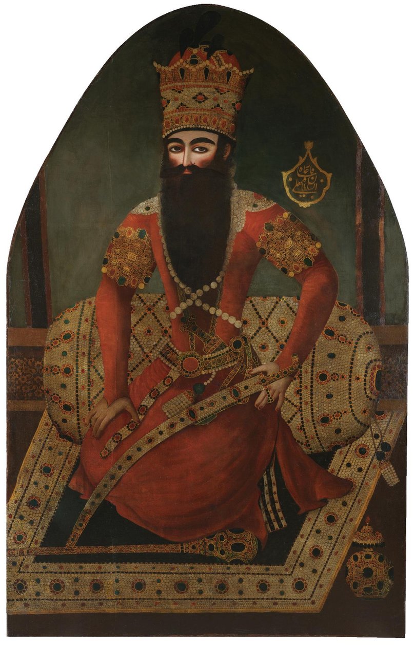 Fath Ali Shah 1797-1834の肖像 作： ミルザ・ババ