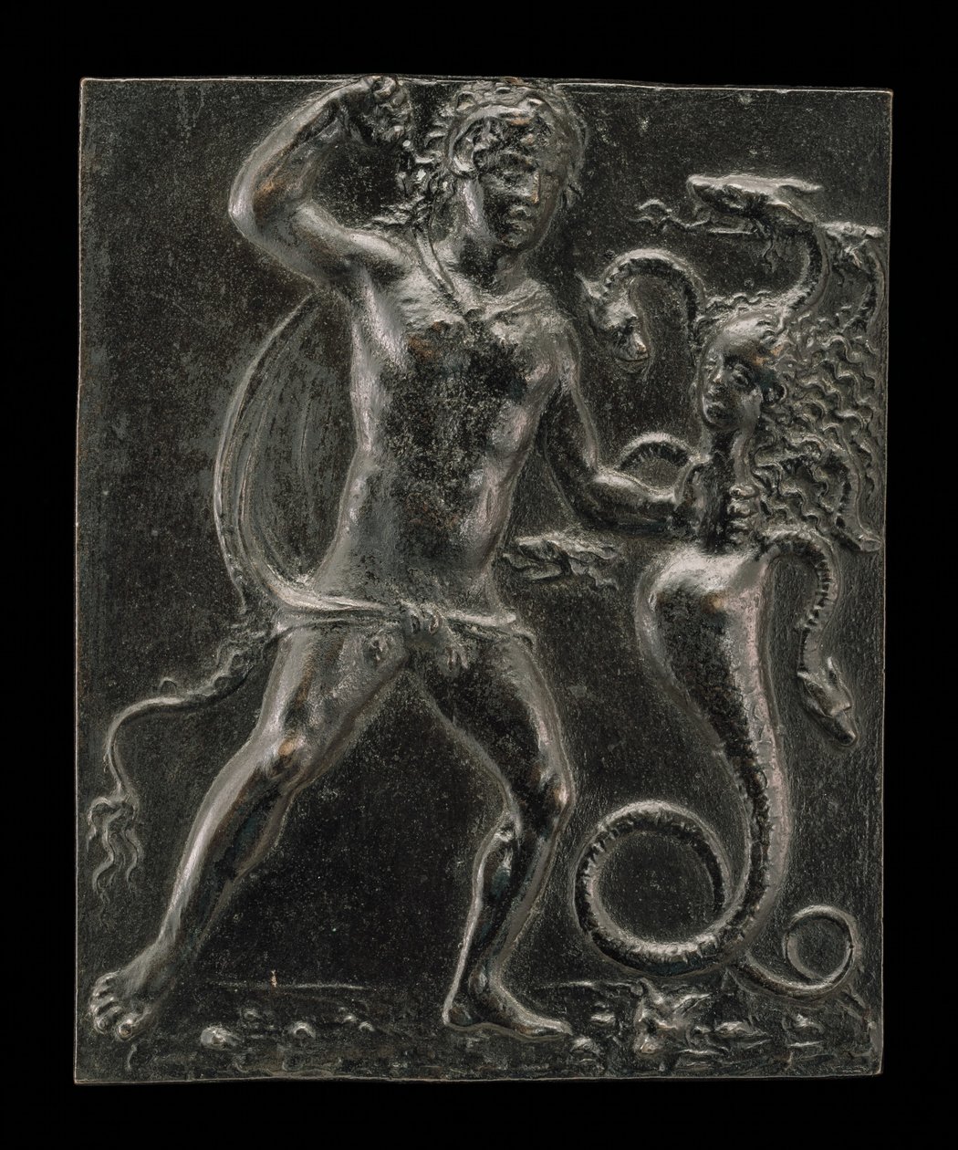 Hercules と Lernaean Hydra、15 世紀後半から 16 世紀初頭。 作： モダーノ