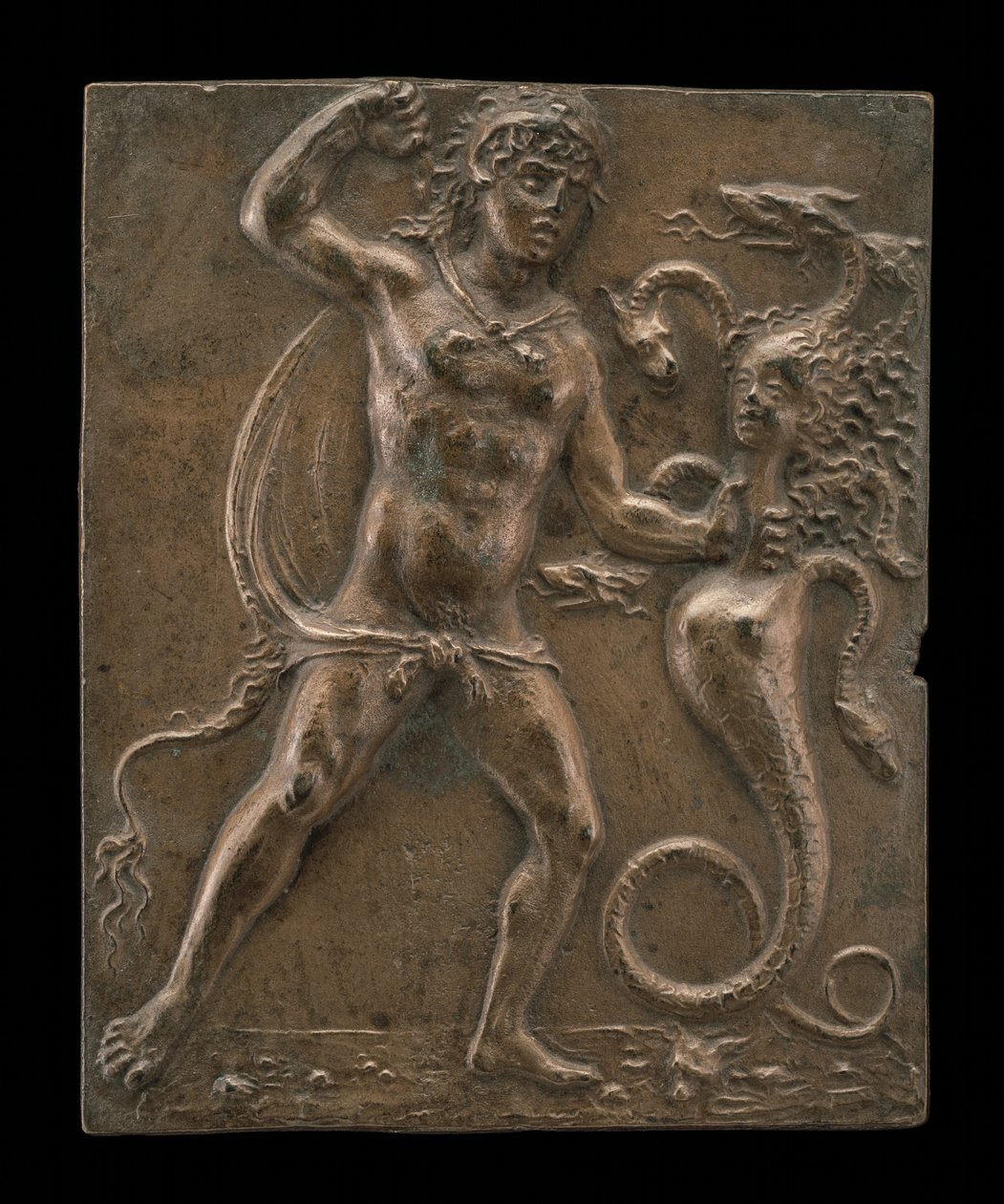 Hercules と Lernaean Hydra、15 世紀後半から 16 世紀初頭。 作： モダーノ