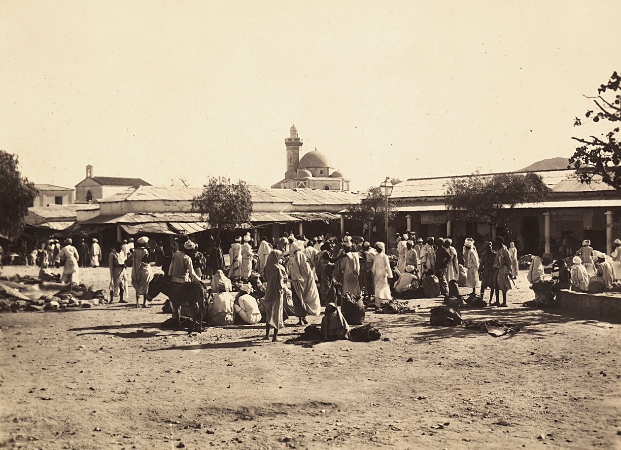 ファシスト時代の帝国建設：チェレンの市場広場、1936年09月05日（モノクロ写真 作： モデスティノ・バルディネッティ
