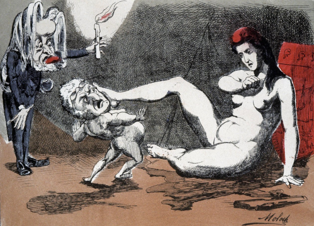 ティエールとマリアンヌ 作： モロク（1849-1909）