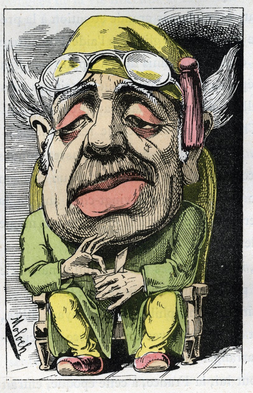19世紀の寝取られの寓意を描いたTouchatoutの "Le Trombinoscope"、1882年のB.Moloch（1849-1909）の漫画。個人蔵。 作： ジャガーノート