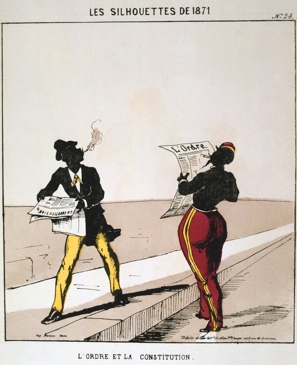 LOrdre et la Constitution、1871年。シリーズLes Silhouettes de 1871から。ParisCommune、1871年。 作： ジャガーノート
