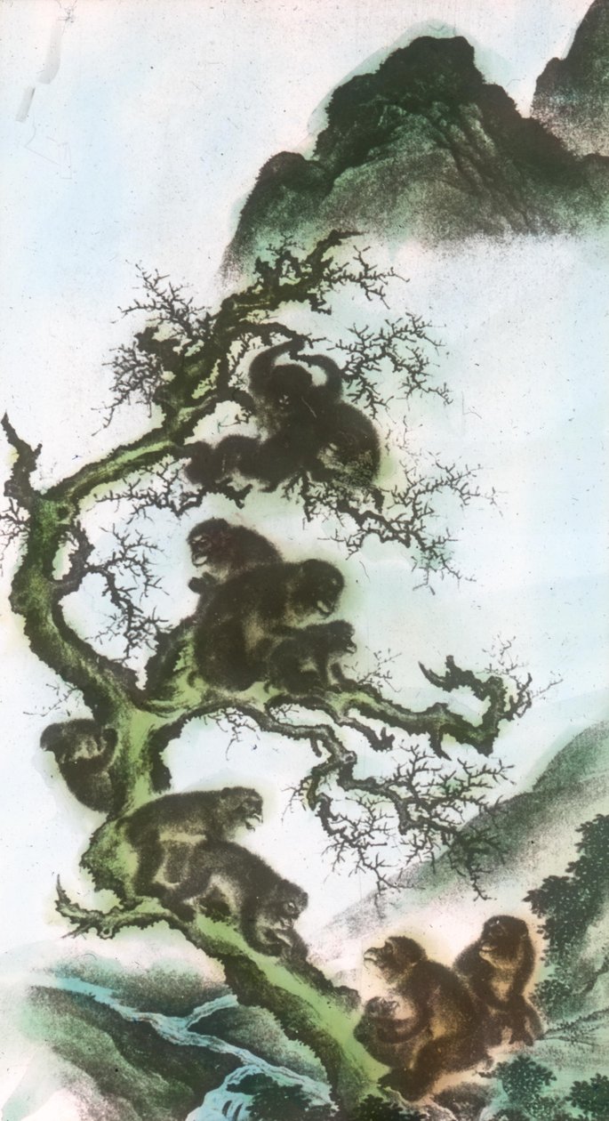 手足の猿--17世紀、宗禅の絵画 作： 森宗仙