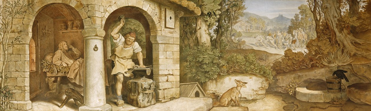 ルフラの鍛冶屋、1854-55年（311142も参照） 作： モーリッツ・ルートヴィヒ・フォン・シュヴィント