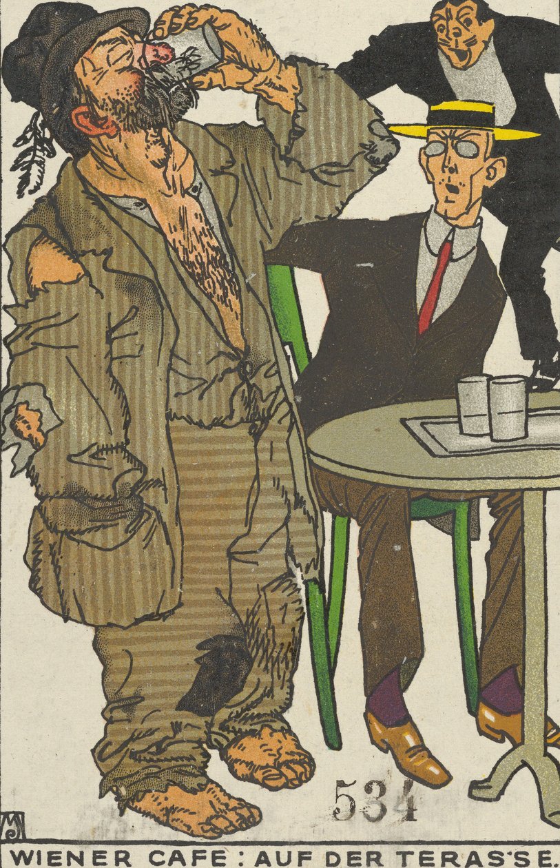 ウィーンのカフェ: テラスで ウィーンのカフェ: テラスで、1911 年。 作： モリッツ・ユング