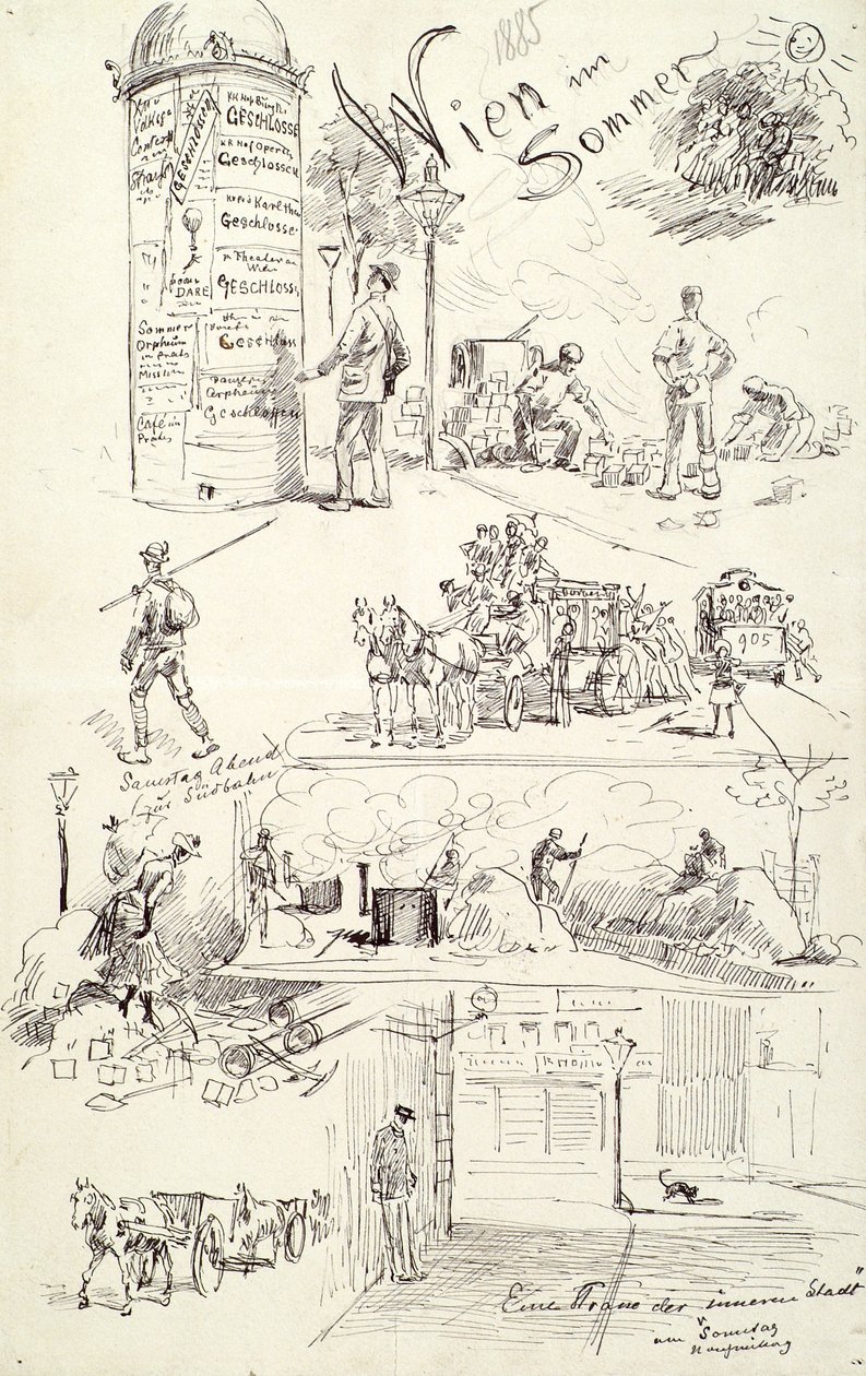 ウィーンのタイプ 1885 (夏のウィーン) 作： モリッツ・レデリ