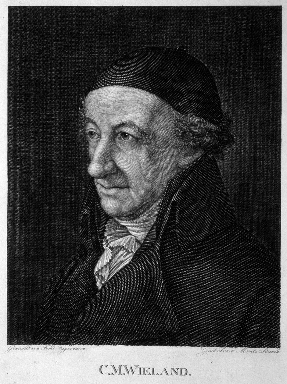 詩人で作家のクリストフ マルティン ヴィーラントの肖像、1733 年から 1813 年、19 世紀。 作： モリッツ・スタインラ