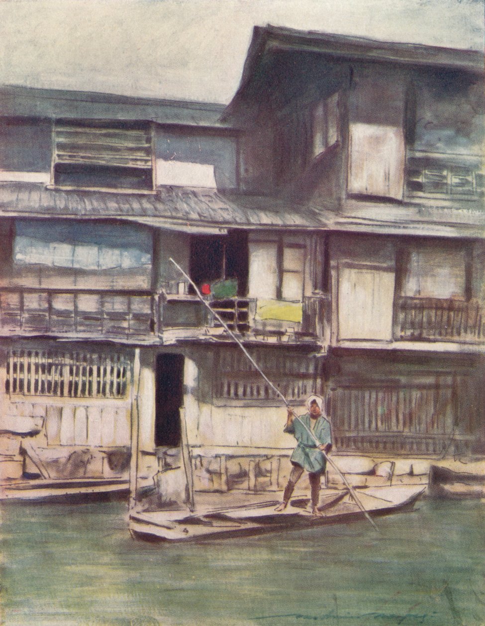 「運河沿い」、1901 年 作： モーティマー・ラディントン・メンペス
