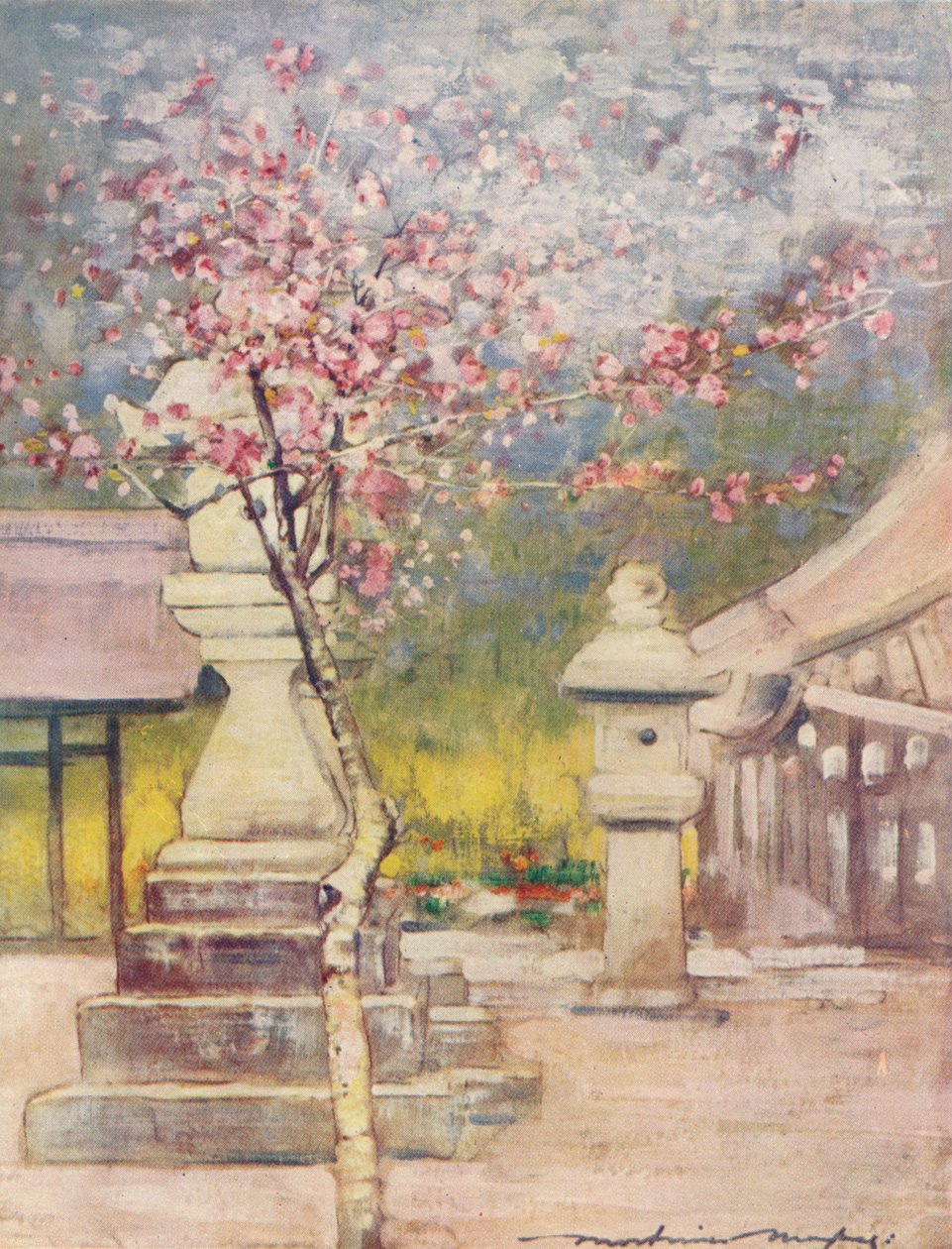 「桃の花」、c1887、1901 作： モーティマー・ラディントン・メンペス