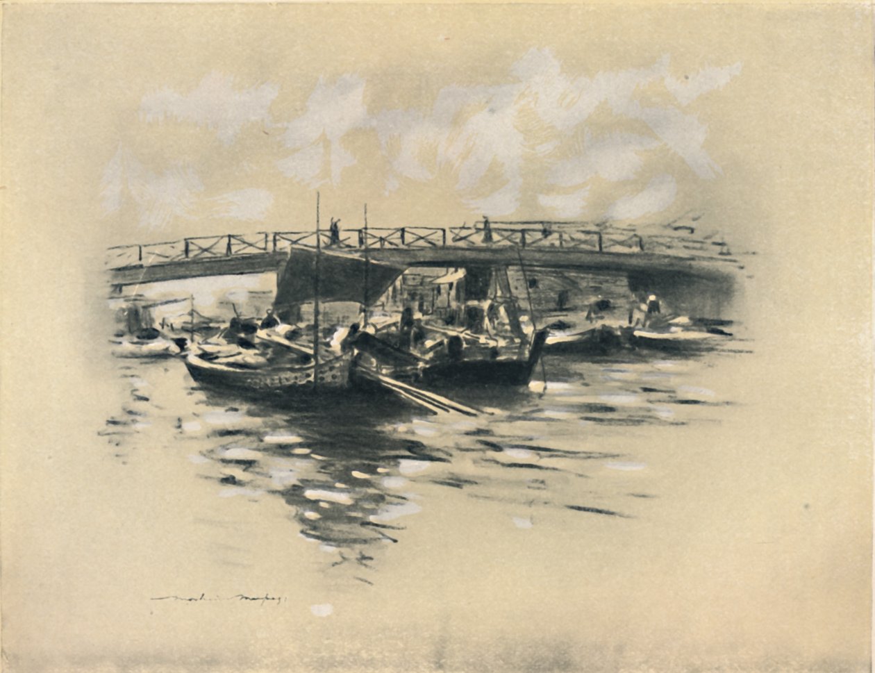 「東京の小柄川」、1903 作： モーティマー・ラディントン・メンペス