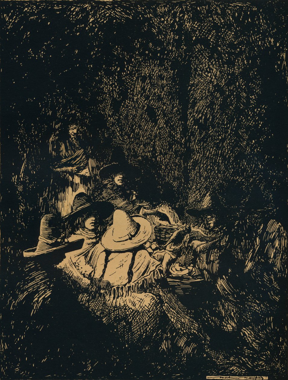 プエブラの夜景、c1895、1896 作： モーティマールディントンメンペス