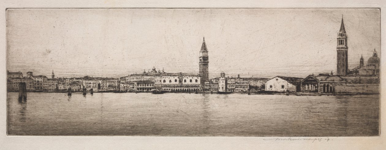 1910年、ベネチアのサンマルコ盆地。 作： モーティマーメンペス