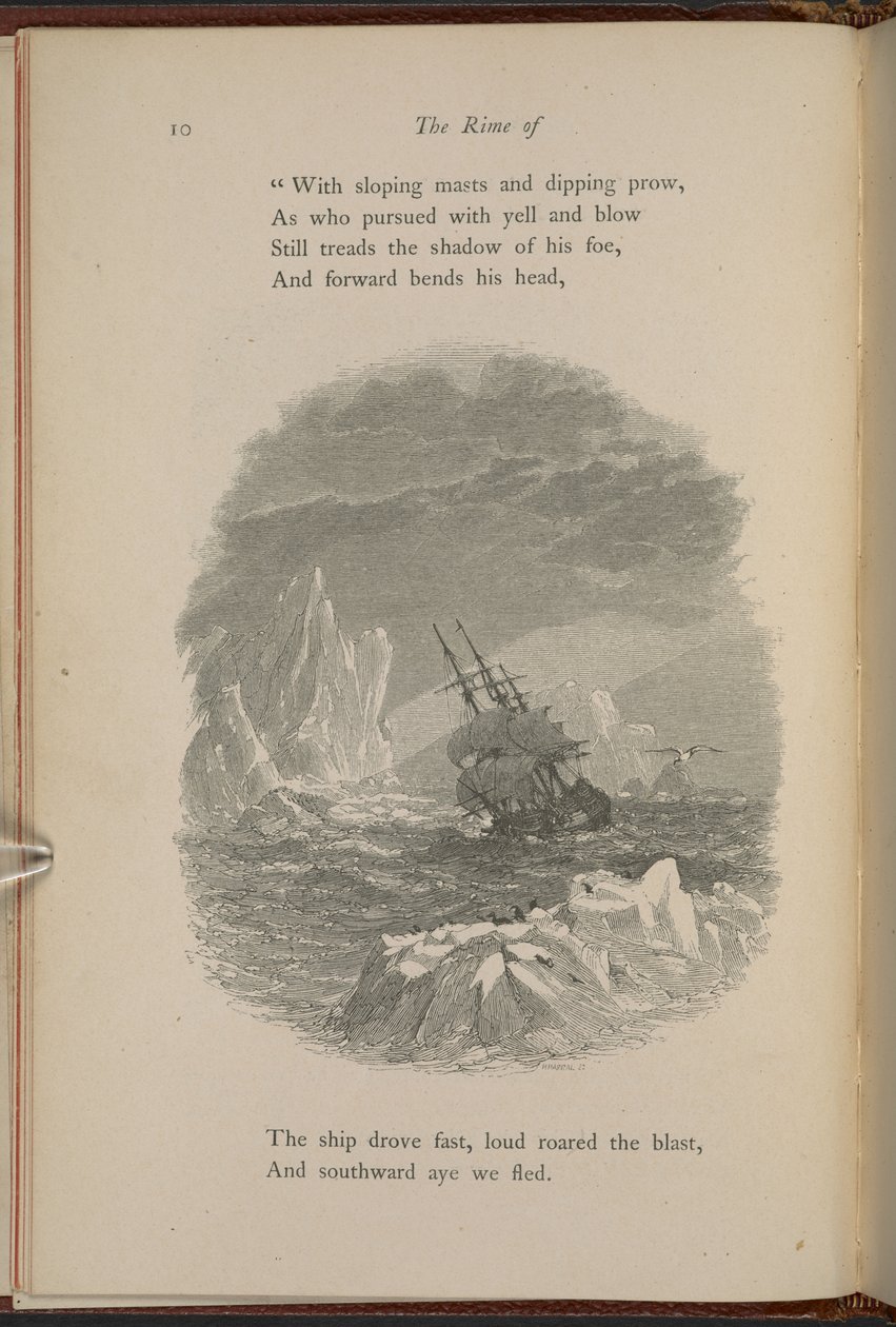 サミュエル・テイラー・コールリッジ作「The Rime of the Ancient Mariner」の10ページのイラスト 作： マイルズバーケットフォスター