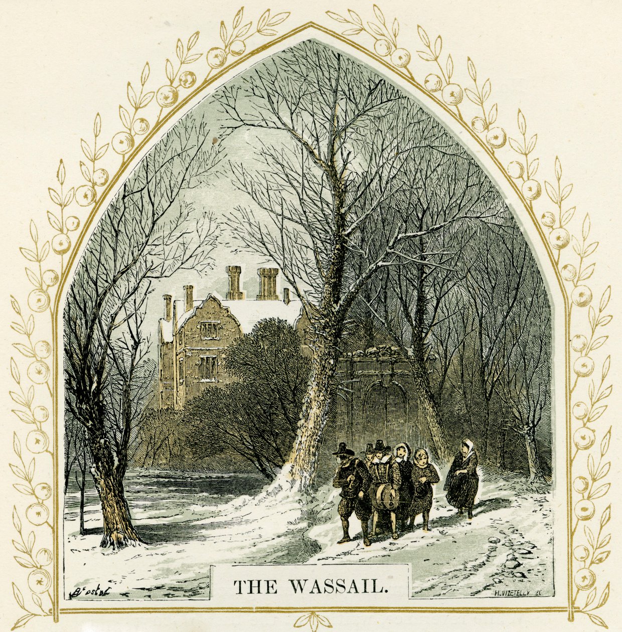 The Wassail - イラスト：Birket Foster 作： マイルズバーケットフォスター