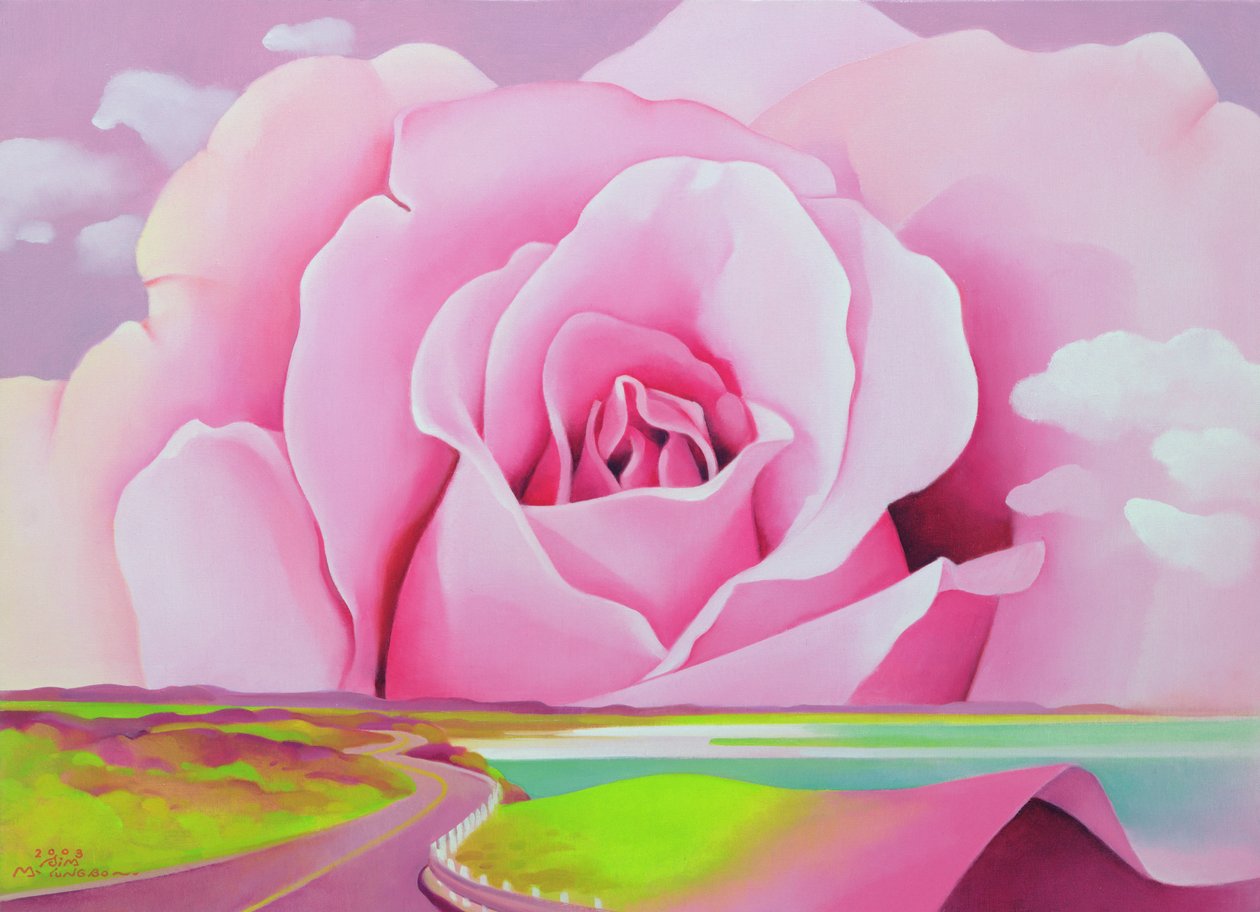 The Rose, 2003 （油彩・キャンバス 作： 明坊シム