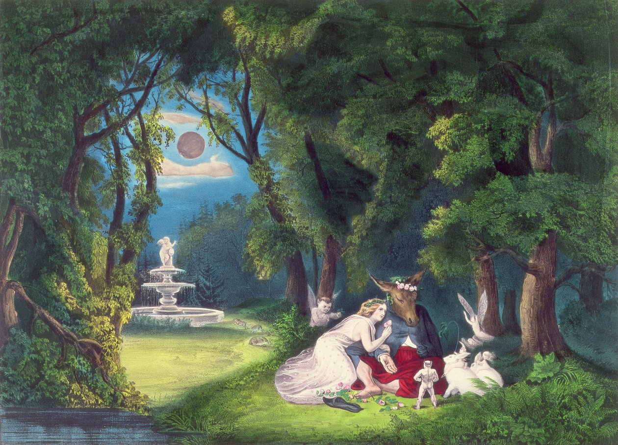 真夏の夜の夢、パブ。 Currier and Ives、ニューヨーク 作： N. and Ives、JM Currier