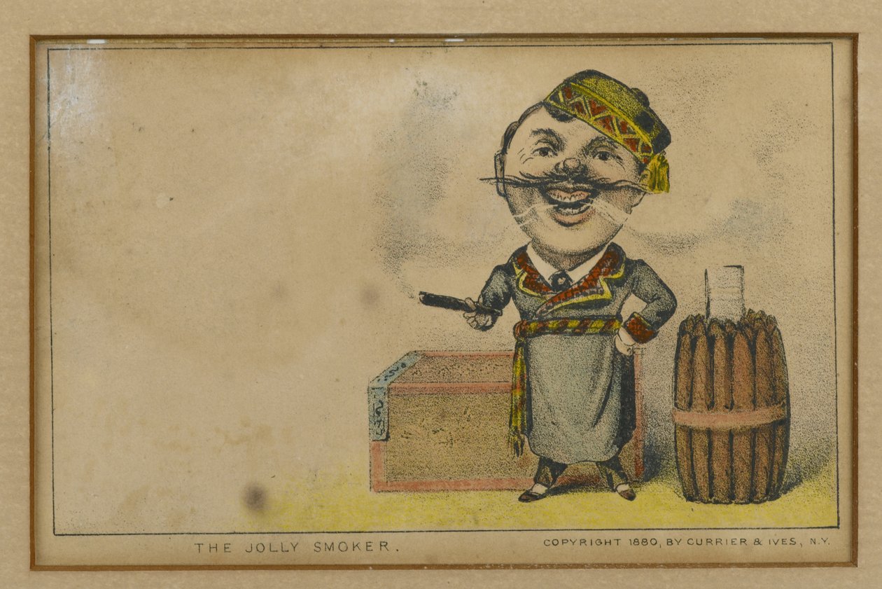 陽気な喫煙者、1880 作： N. and Ives、JM Currier