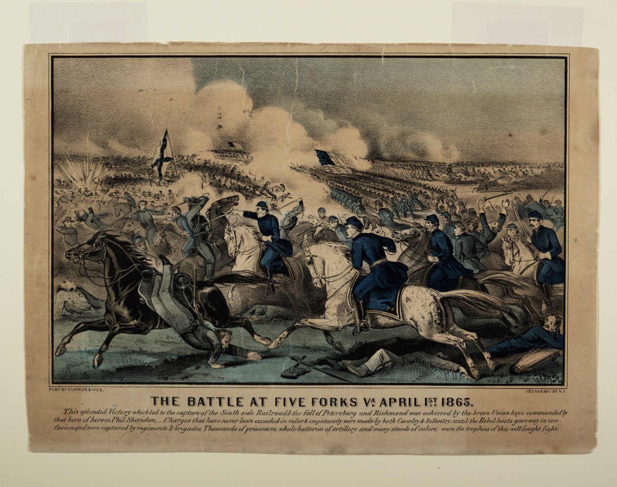 ファイブフォークズの戦い1865年4月1日、1865年頃 作： N. and Ives、JM Currier