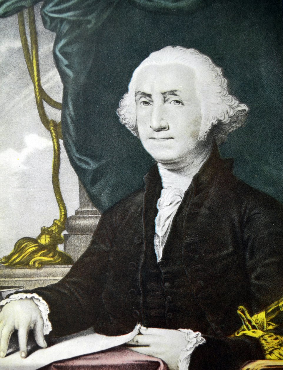 Currier＆Ivesイラスト19世紀。アメリカ合衆国のジョージワシントン初代大統領 作： N. and Ives、JM Currier