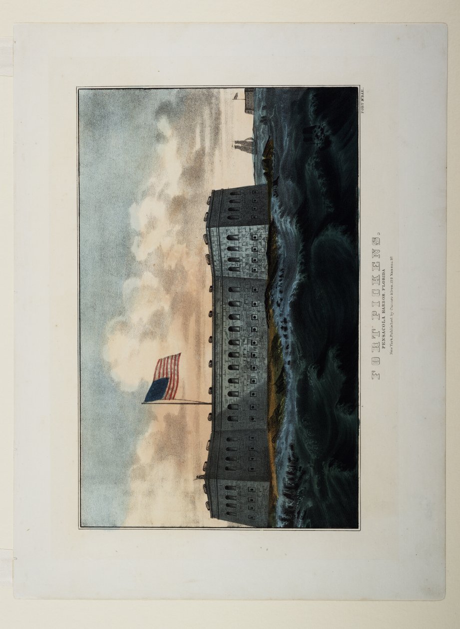 ピケンズ砦、1862年 作： N. and Ives、JM Currier