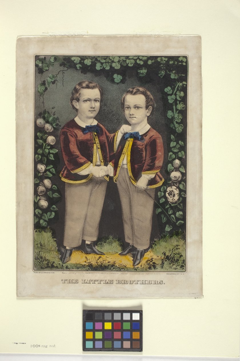 リトルブラザーズ（手描きリトグラフ） 作： N. and Ives JM (1824 95) Currier