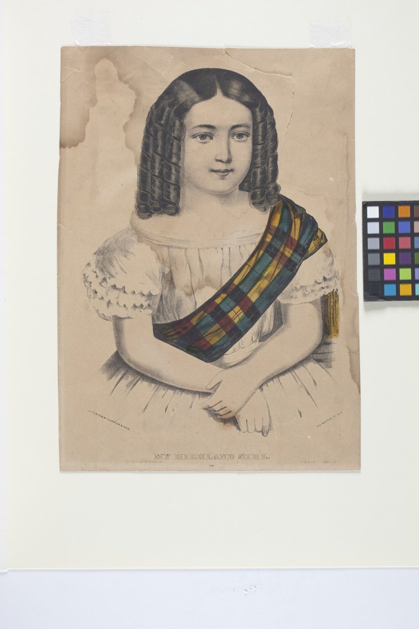 マイ・ハイランド・ガール（手描きリトグラフ） 作： N. and Ives JM (1824 95) Currier