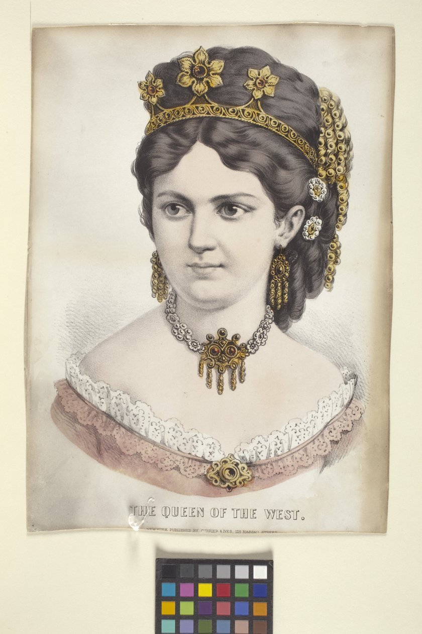 西の女王 (手描きのリトグラフ) 作： N. and Ives JM (1824 95) Currier