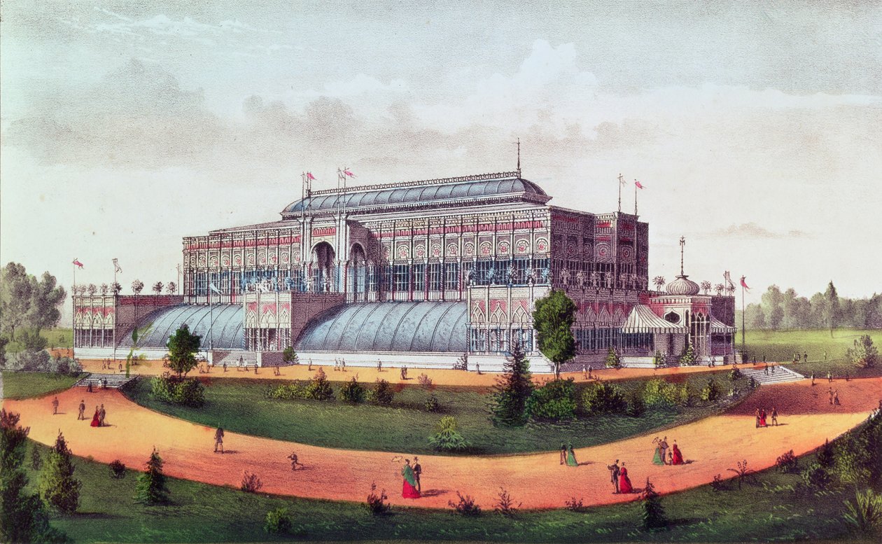 アメリカ合衆国園芸会館1876年 作： N. and Ives、JM Currier