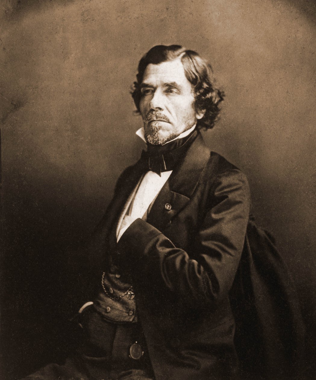 画家ウジェーヌ・ドラクロワ（1798-1863）の肖像（写真 作： ナダール