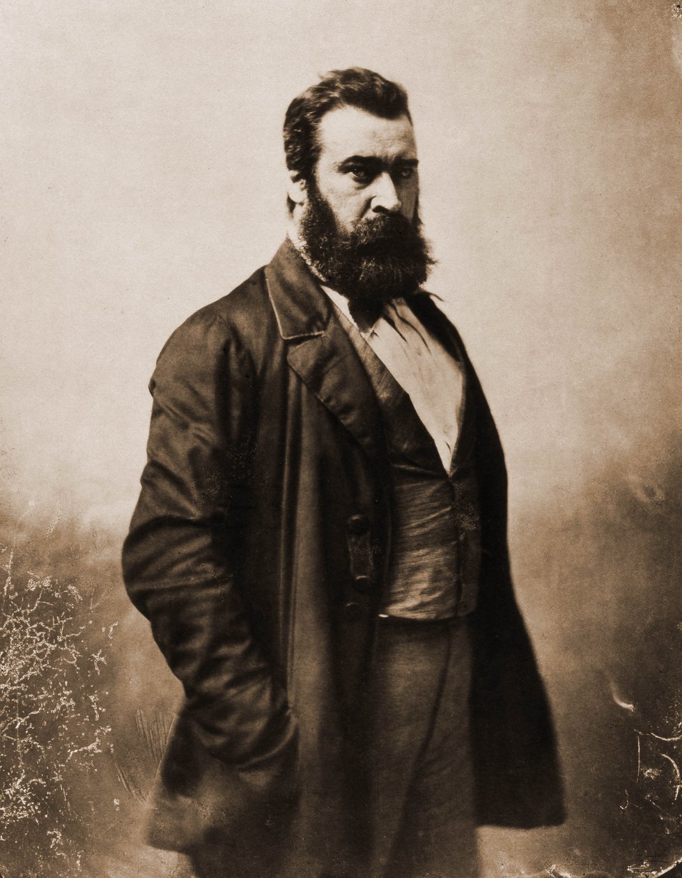 ジャン・フランソワ・ミレー（画家、彫刻家、1814-1875）の肖像（写真 作： ナダール