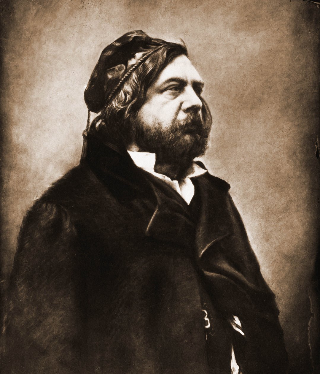 詩人Theophile Gautier（1811-1872）の肖像（写真 作： ナダール