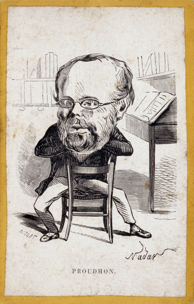 ピエール・ジョセフ・プルドン（Pierre-Joseph Proudhon）の「Portraits-charge（ポートレート・チャージ）」。 作： ナダール